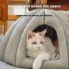 All-Season Thickened Pumpkin Pet Bed - Enclosed Security Hideaway for Cats Dogs
