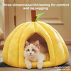 All-Season Thickened Pumpkin Pet Bed - Enclosed Security Hideaway for Cats Dogs