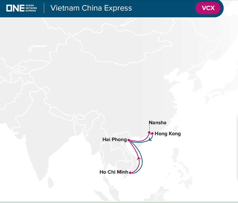ONE Launches New China-South Vietnam Service (VCX)