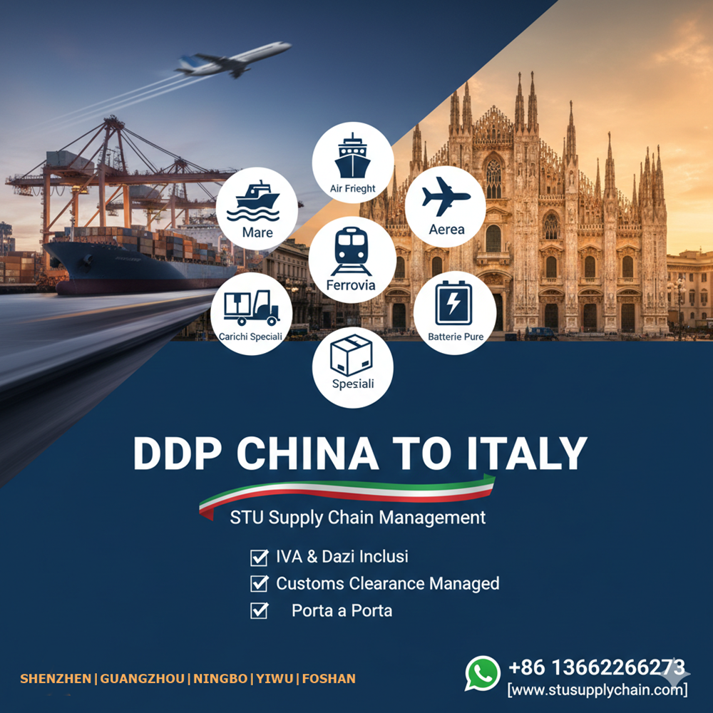 DDP Shipping China to Italy | Door to Door Sea, Air & Rail Freight | STU Supply Chain