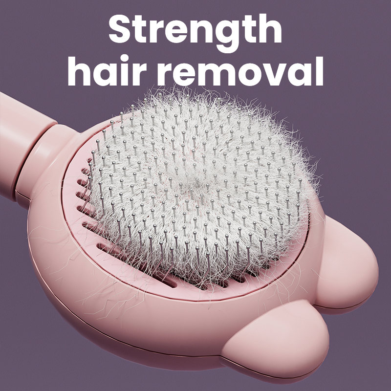 Bunny Ear Pet Brush - Cat & Dog Grooming Brush with Cute Rabbit Design