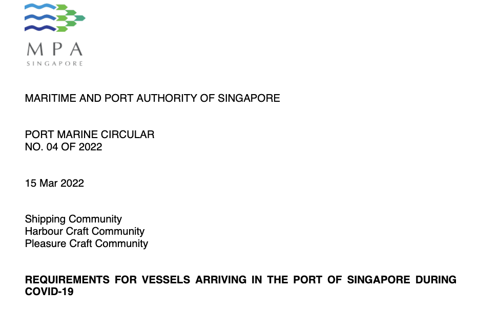 Singapore updates bunkering requirements_2