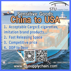 Sensitive Goods (E-cigarettes/Counterfeits) Sea Freight to US DDP(Door-to-Door)