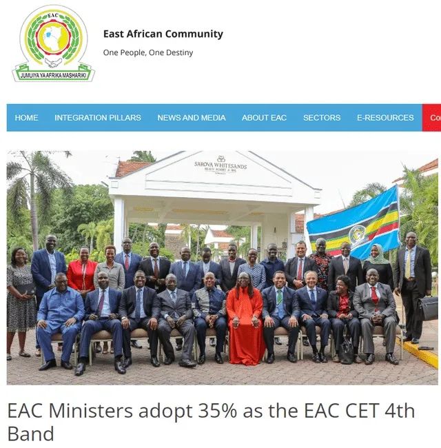 East African Community Adopts 35% Duty on Imported Finished