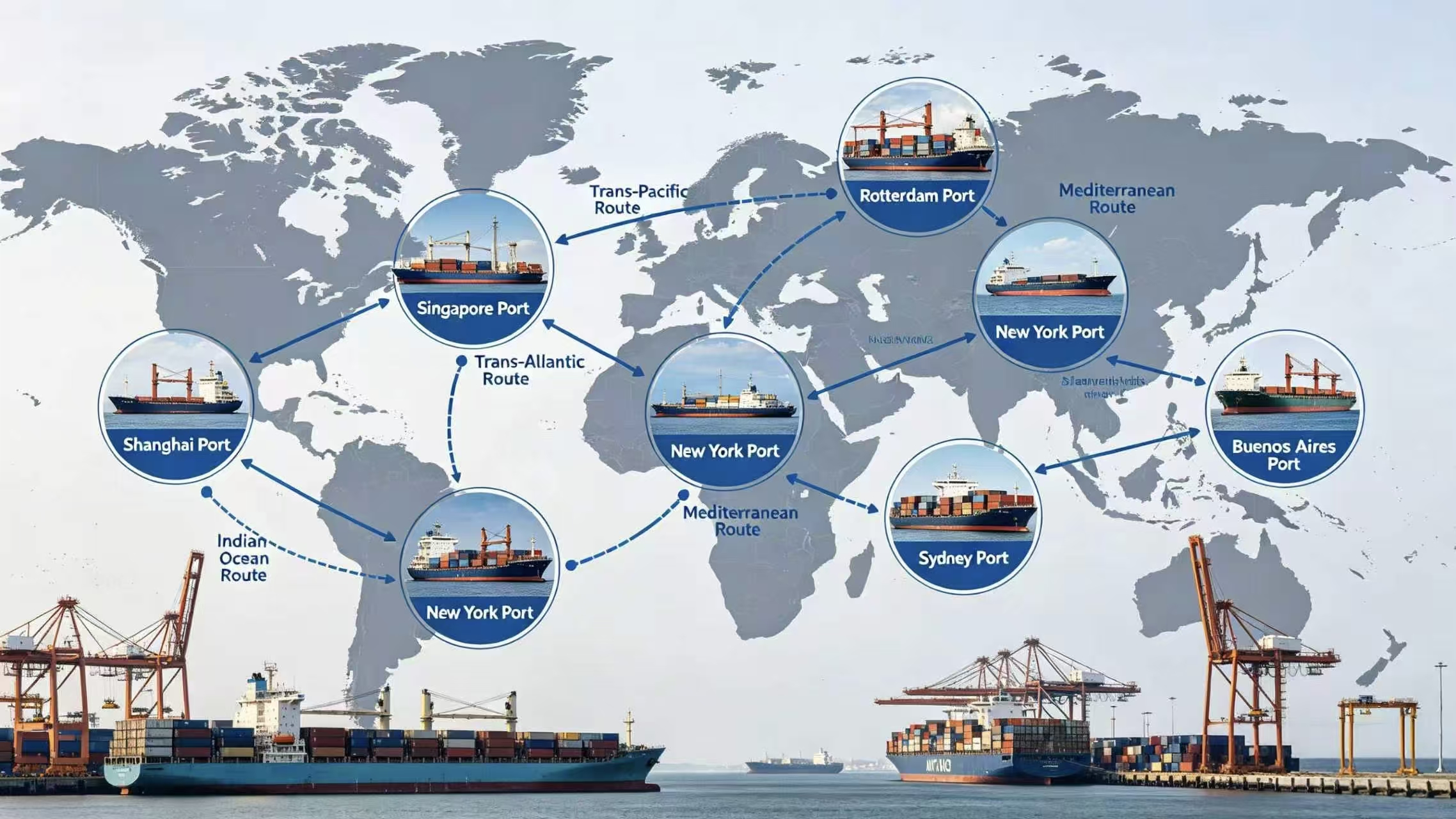 Global Logistics Routes Map