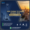 STU Supply Chain DDP logistics from China to Saudi Arabia. Fast sea and air freight including 15% VAT and duty paid, SABER certification, and delivery to Riyadh, Jeddah, and Amazon FBA/Noon.