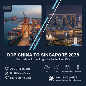 STU Supply Chain DDP logistics from China to Singapore. Fast sea and air freight including 9% GST paid and customs clearance for Jurong and CBD