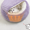 Autumn Winter Warm Thickened Cat Bed - Semi-Enclosed Cozy Safe Nest for Cats