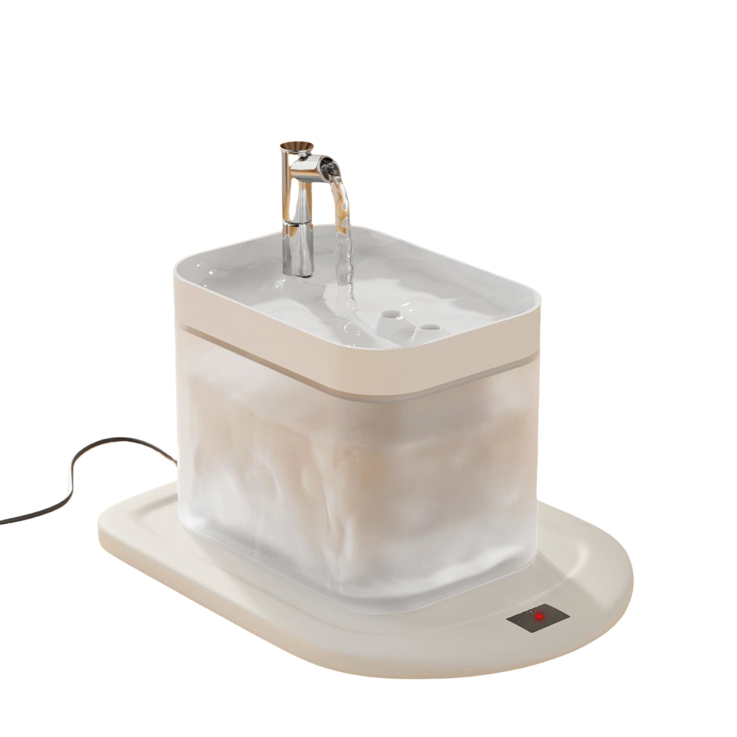 Pet Water Bowl-white