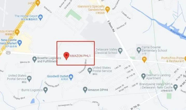 U.S. East Coast Amazon FBA Warehouse Locations-PHL1