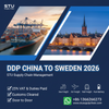 STU Supply Chain DDP logistics from China to Sweden. Professional sea, air, and rail freight including customs clearance and 25% VAT paid for Stockholm and Gothenburg