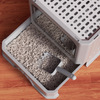 Enclosed Cat Litter Box - Odor Control, Top-Entry Pet Litter Pan with Ventilation