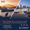 STU Supply Chain DDP logistics from China to Australia. Fast sea and air freight including 10% GST paid, customs clearance, and fumigation for Sydney, Melbourne, and Amazon FBA