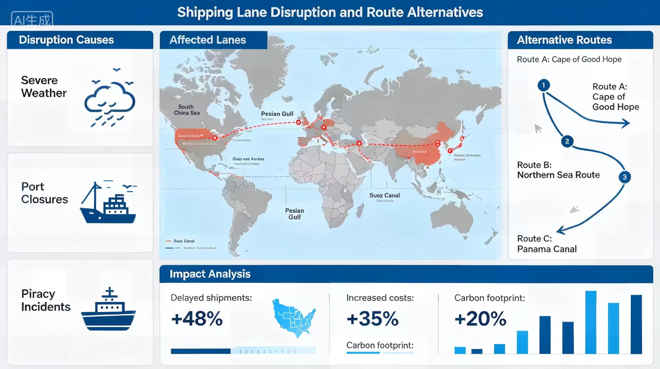 Shipping Lane Disruption and Route Alternatives
