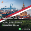 STU Supply Chain DDP logistics service from China to Poland. Featuring rail freight via Malaszewicze, sea freight to Gdansk, and air freight to Warsaw, with 23% VAT and customs duties fully paid for door-to-door delivery and Amazon FBA.