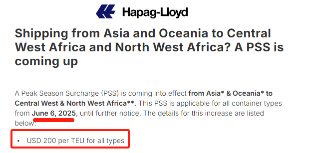 Shipping from Asia and Oceania