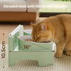 Minimalist Pet Double Bowl - Food & Water Feeder for Cats & Dogs