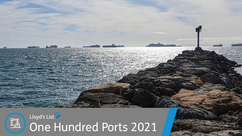Top 100 Container Ports 2021, Source Lloyd's List