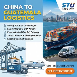 Shipping container from China to Puerto Quetzal and Santo Tomas Guatemala