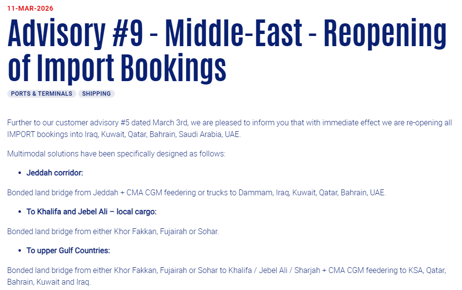 Middle-East-Reopeningof lmport Bookings