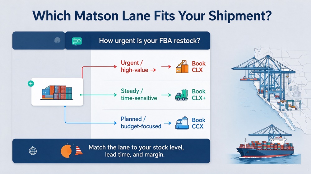 How to choose Matson CLX, CLX+ or CCX for FBA restocks
