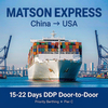 Matson Express fast boat container ship arriving at the Port of Long Beach — sea freight from China to USA in 15–22 days door-to-door DDP with priority berthing at Pier C