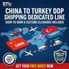 Seamless Air, Ocean & Road Freight Solutions with Duty-Paid Customs Clearance from China to Turkey.
