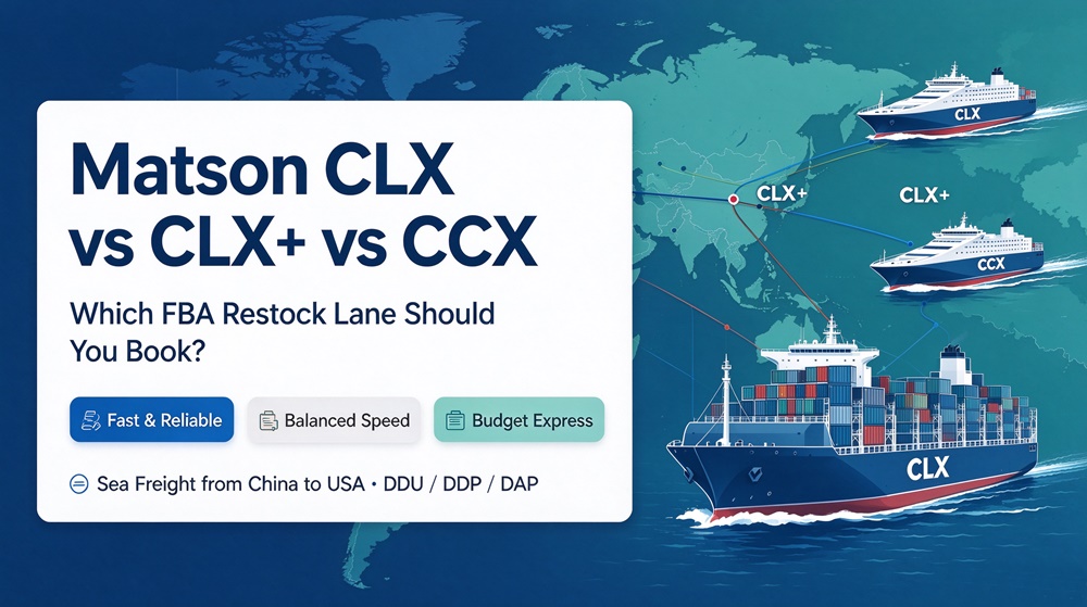 Matson CLX, CLX+, CCX transit time, schedule and use case comparison table