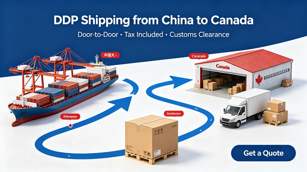 DDP door-to-door shipping service from China to Canada, tax-included freight forwarder for fitness and consumer goods