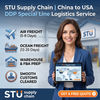 American professional showing STU China to USA DDP shipping services including air and ocean freight