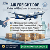 DDP air freight from China to USA with Amazon FBA delivery and duty included by STU Supply Chain